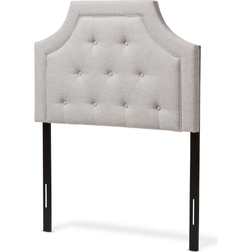 Mars Twin Headboard in Tufted Gray Beige Fabric